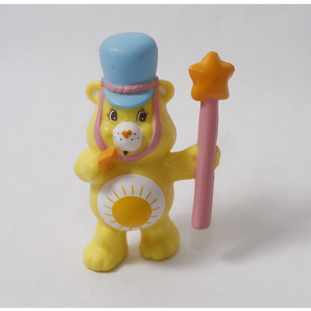 1980s Care Bears Funshine Bear Marching Band Toy Figurine ~ 260817-WH 1003